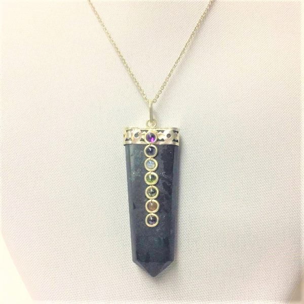 Esoteric Black Agate Chakra Necklace